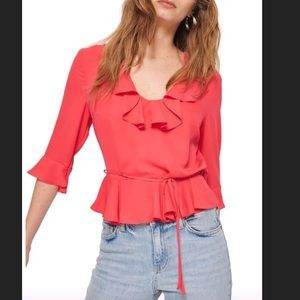 TOPSHOP Ruffle Phoebe Frilly Blouse 6